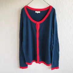 ✨ロペピクニック✨長袖ニットカーディガン【40】バイカラー トップス