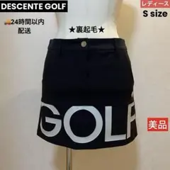 【美品】デサントゴルフ DESCENTE GOLF 裏起毛スカート ブラック Sのサムネイル