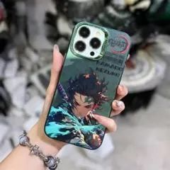 鬼滅の刃　竈門禰豆子 iPhone15用ソフトケース 竈門禰豆子 強化ガラスiPhoneケース [アニメ「鬼滅の刃