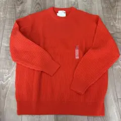 UNIQLO JW ANDERSON リブクルーネックセーター　赤ニット