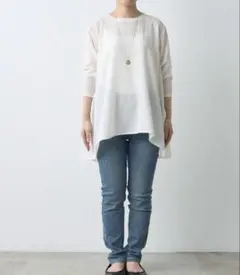 後ろドレープTブラウス