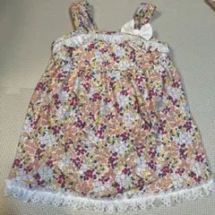 女の子　花柄　ワンピース水着　120