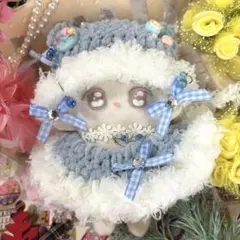 ⑨持てるよくまさん.10〜12cm/ライトブルー❤︎おすわりぬい服