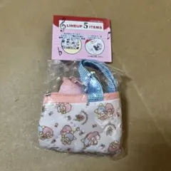ガチャ　サンリオキャラクターズ　レトロレッスンバッグミニキーホルダー　キキララ
