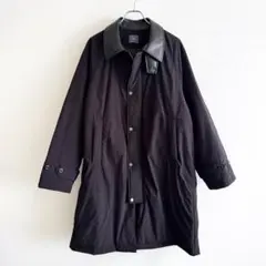 完売品 LOWRYS FARM 襟レザーステンカラーコート LFM(U) L