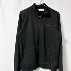 FILA 【M】フィラ ジャージ ジャケット 黒フルジップ スポーツ シンプル