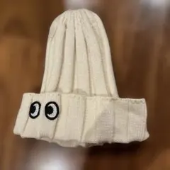 赤ちゃんニット帽 アイボリー　CLOUDY, FINE LATER