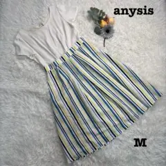 良品❤️anysis/半袖ワンピース/サイズM/ストライプ柄