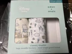 エイデンアンドエネイおくるみ2枚　くまのプーさん