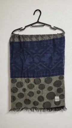 GIBIWEAR マフラー イタリア製 コットン×ウール×シルク高級感 グレー系