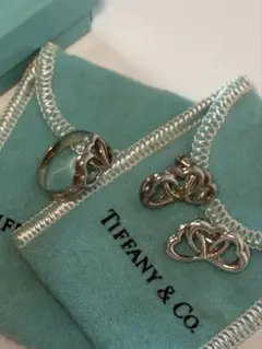 old Tiffany フックアンドアイ リング シルバーゴールド コンビ 7号
