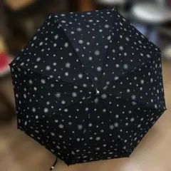 新品 日本製 晴雨兼用 折りたたみ日傘 UVパラソル ブラック 高級 キラキラ
