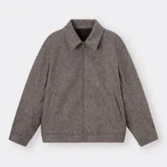 GU　コージーメルトンジップアップブルゾン ベージュ