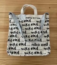 【niko and… ニコアンド トートバッグ ロゴ】
