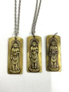 50.61【ネックレス　3本セット】お供観音　ヴィンテージ　アンティーク