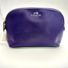 新品タグ付 COACH ホース＆キャリッジ ポーチ パープルのサムネイル