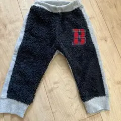 カジュアルパンツ フリース風 グレー/黒