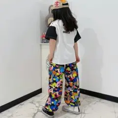 BAPE APE風　カラフル カモフラージュ パンツ キッズ　140cm