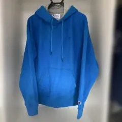 Champion フード付きパーカー 青