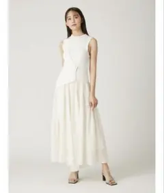リブ ロングワンピース