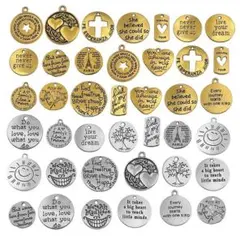 英字プレートチャーム 英語 アクセサリーパーツ