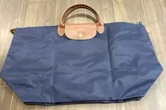 ロンシャンボストン　美品ネイビー LONGCHAMP ボストンバッグ ネイビー M - メルカリ