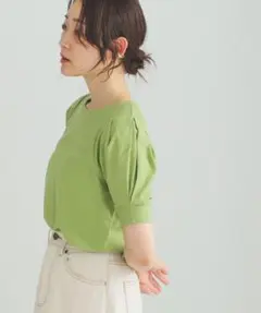 BEAMS HEART パフスリーブ 半袖 カットソー ライトグリーンのサムネイル