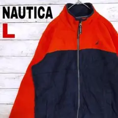 NAUTICA フリース ジャケット オレンジ L