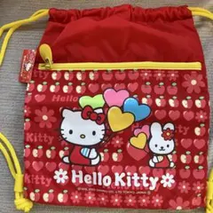 ［新品未使用]タグ付き Hello Kitty ナップザック　ジッパー袋付き