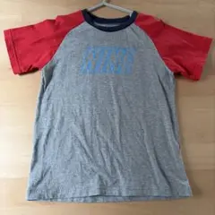 NIKE グレー レッド ラグランTシャツ