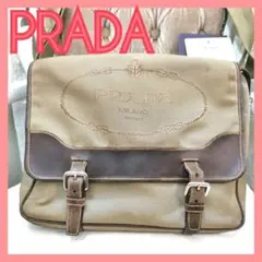 良品】プラダPRADAジャガード斜め掛けショルダーバッグ鑑定済!正規品 