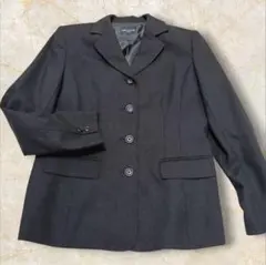 美品　スーツジャケット　ブレザー　フォーマル　毛100%　黒　11号　オフィス