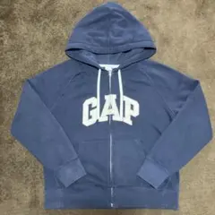 【美品】GAP ネイビー フルジップパーカー　Mサイズ