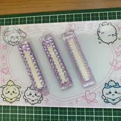 ④ハンドメイド 蓄光スティックチャーム 3個セット