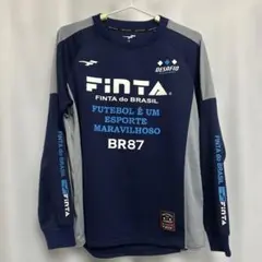 FINTA フィンタ 長袖プラシャツ M ネイビー/グレー