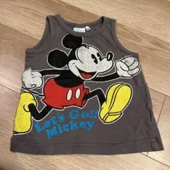 ミッキーマウス　グレータンクトップ　4T(90cmぐらいからも○)