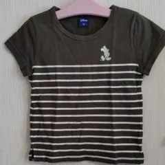 ミッキーマウス  オリーブグリーン  半袖Tシャツ