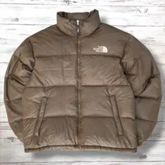 ザノースフェイス ダウンジャケット 刺繍ロゴ 茶 L 1771