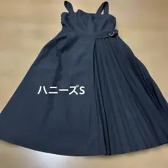 ハニーズブラックプリーツ切り替えジャンパースカートSサイズ