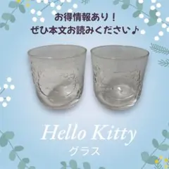 【未使用】ハローキティ エンボスデザイン グラス 2個セット はろうきてぃ　日本