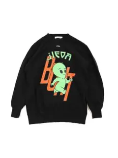 JieDa スウェット ブラック　エイリアン