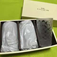 新品未使用品】COACH ロゴ入り ガラスコップ