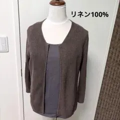 SCAPAリネン7分袖カーディガンのサムネイル