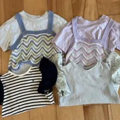 女の子★Tシャツ★4点セット★GU★色違い★ペアルック★130㎝★のサムネイル