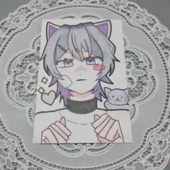 ポストカード イラスト アナログイラスト 男の子