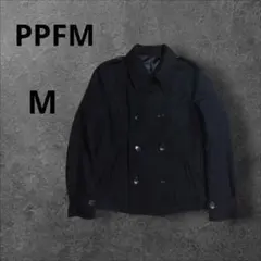 PPFM　Pコート　黒　M　綺麗　ウール　替えボタンあり　00's　y2k