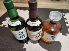 希少、未開栓】サントリーの響、白州、山崎 ミニボトル3本セット