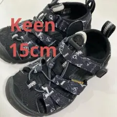 Keen 15cm 洗えるキッズサンダル ブラック/グレー