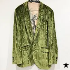 エトロ テーラードジャケット ETRO サイズ54 ベロア グリーン カーキのサムネイル