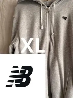 New Balance フルジップパーカー グレー